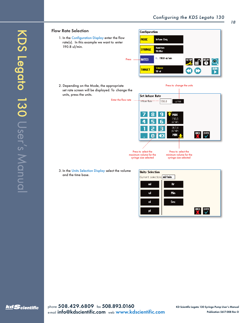 KD Scientific Legato 130 Series User Manual | Page 18 / 70