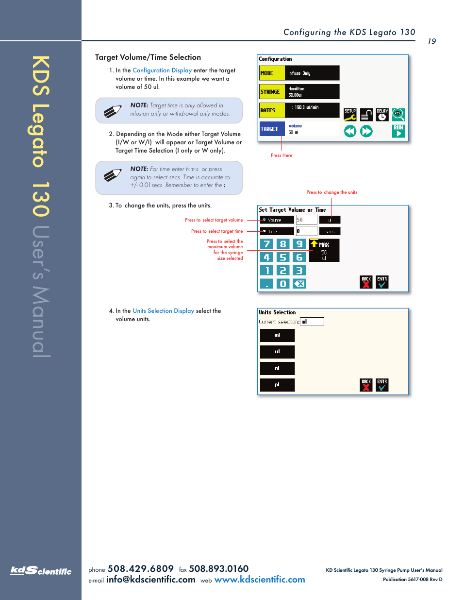 KD Scientific Legato 130 Series User Manual | Page 19 / 70