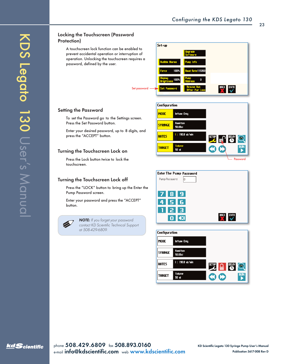 KD Scientific Legato 130 Series User Manual | Page 23 / 70