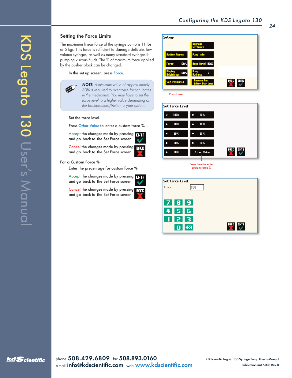 KD Scientific Legato 130 Series User Manual | Page 24 / 70