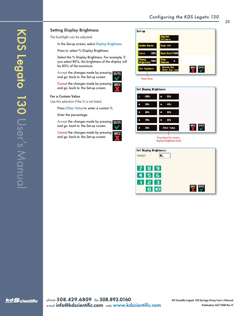 KD Scientific Legato 130 Series User Manual | Page 25 / 70