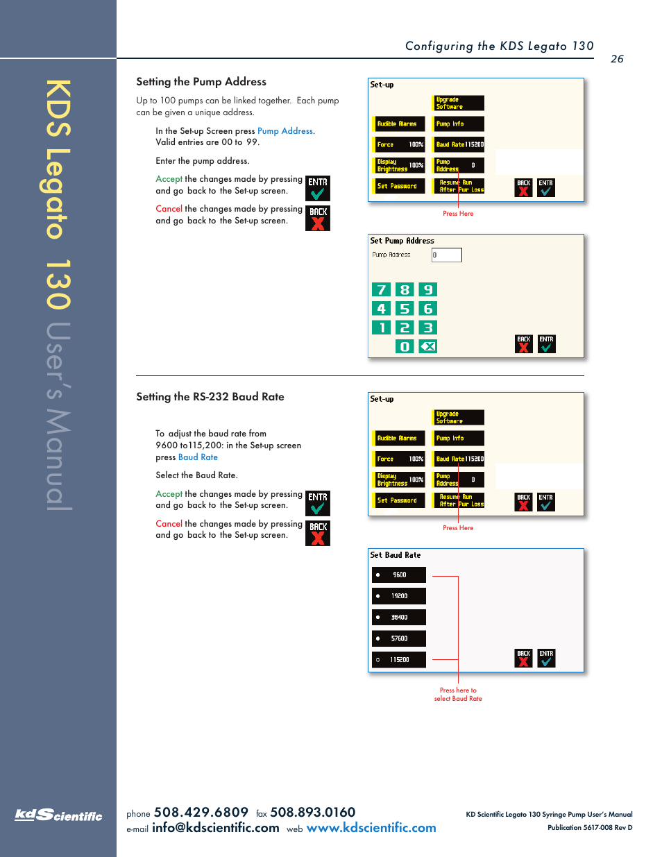 KD Scientific Legato 130 Series User Manual | Page 26 / 70