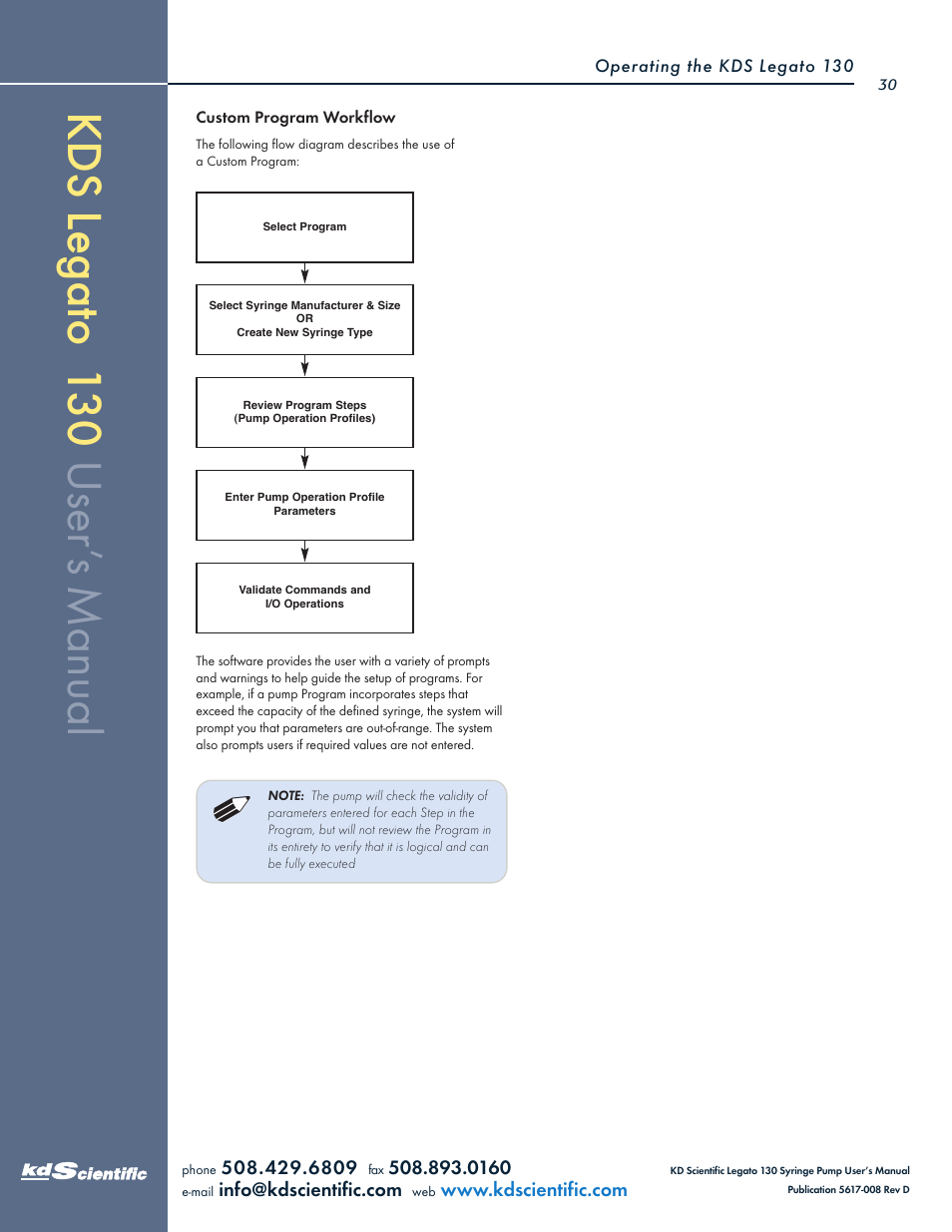 KD Scientific Legato 130 Series User Manual | Page 30 / 70
