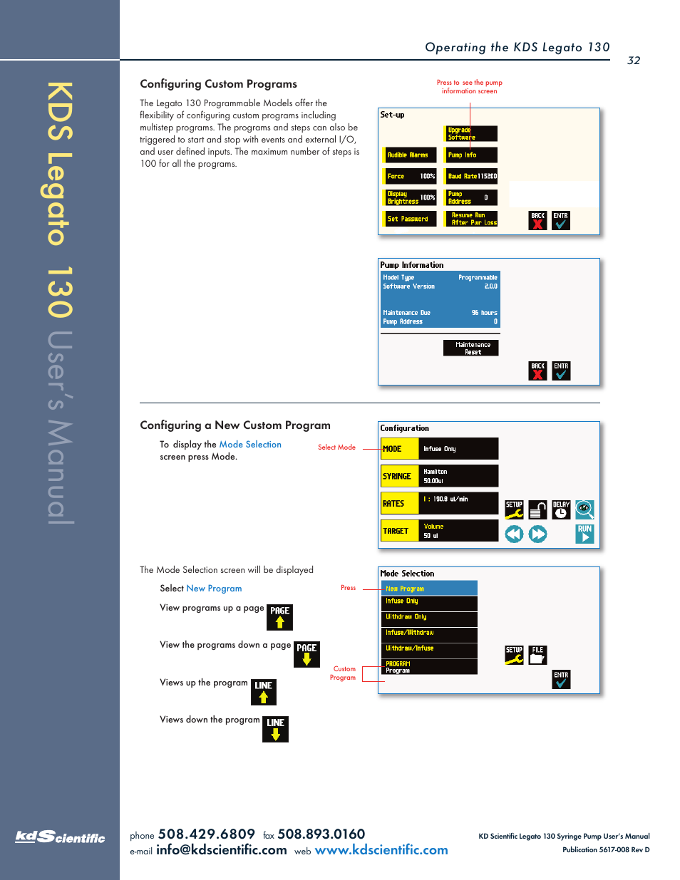 KD Scientific Legato 130 Series User Manual | Page 32 / 70