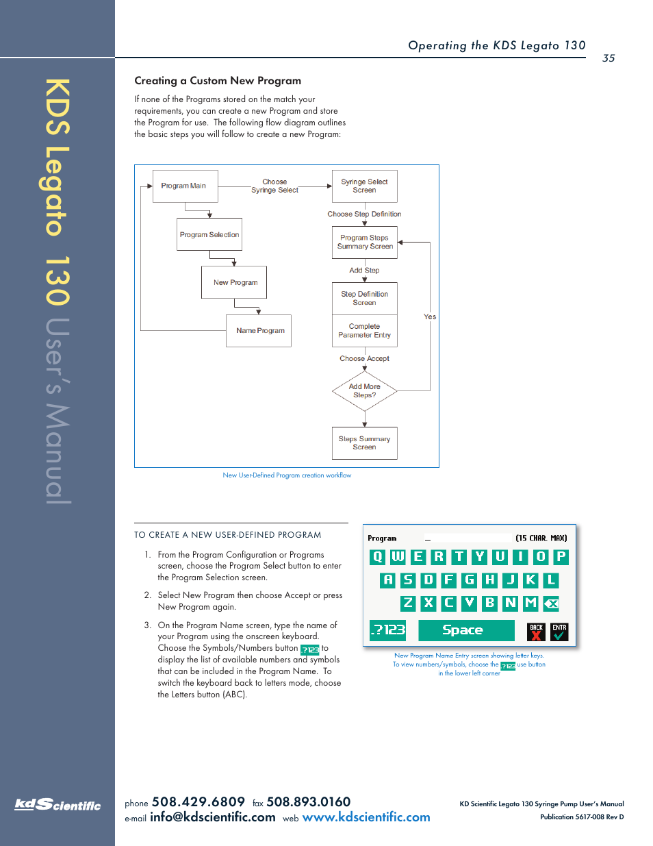 KD Scientific Legato 130 Series User Manual | Page 35 / 70