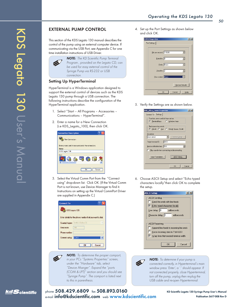 KD Scientific Legato 130 Series User Manual | Page 50 / 70