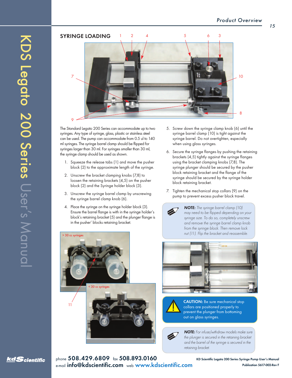 KD Scientific Legato 200 Series User Manual | Page 15 / 90