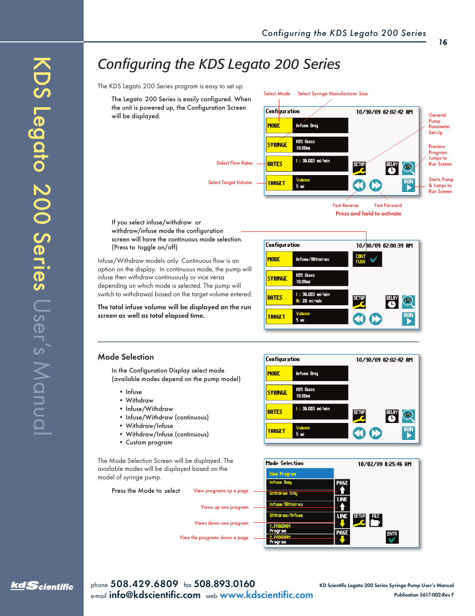 Configuring the kds legato 200 series | KD Scientific Legato 200 Series User Manual | Page 16 / 90