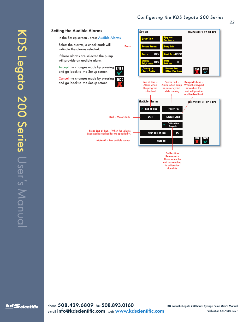 KD Scientific Legato 200 Series User Manual | Page 22 / 90