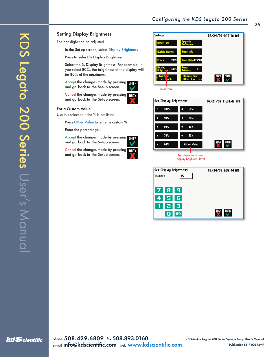 KD Scientific Legato 200 Series User Manual | Page 26 / 90