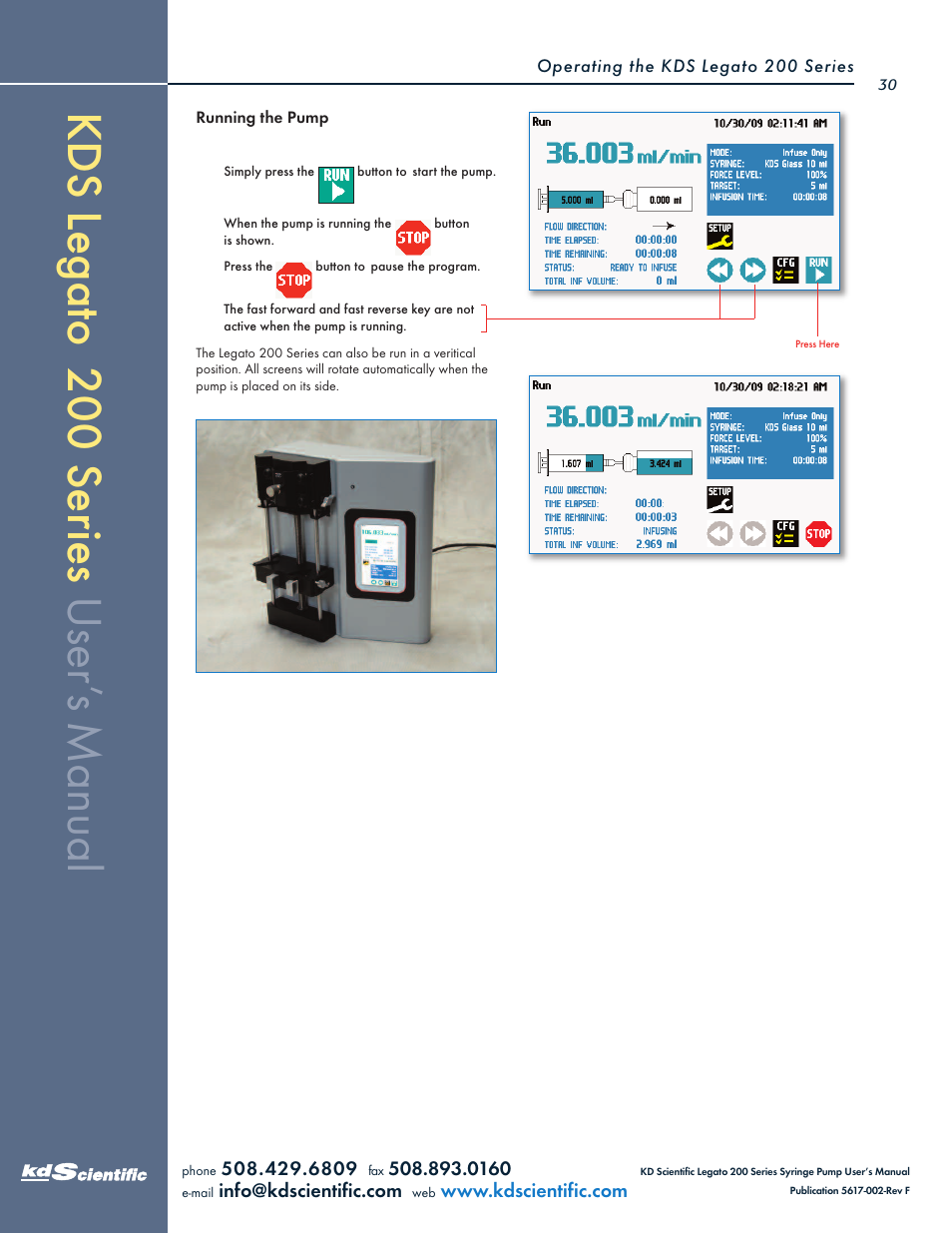 KD Scientific Legato 200 Series User Manual | Page 30 / 90