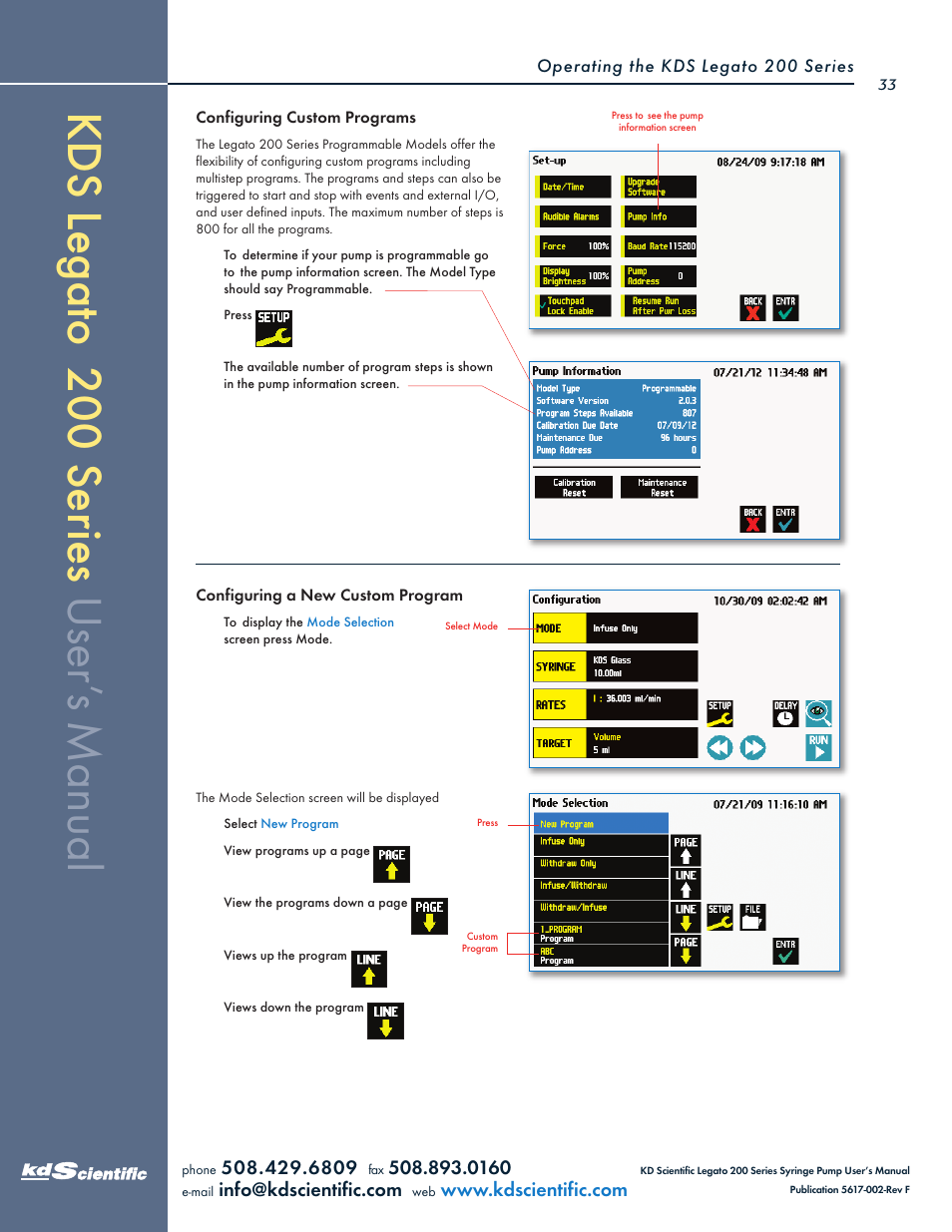 KD Scientific Legato 200 Series User Manual | Page 33 / 90