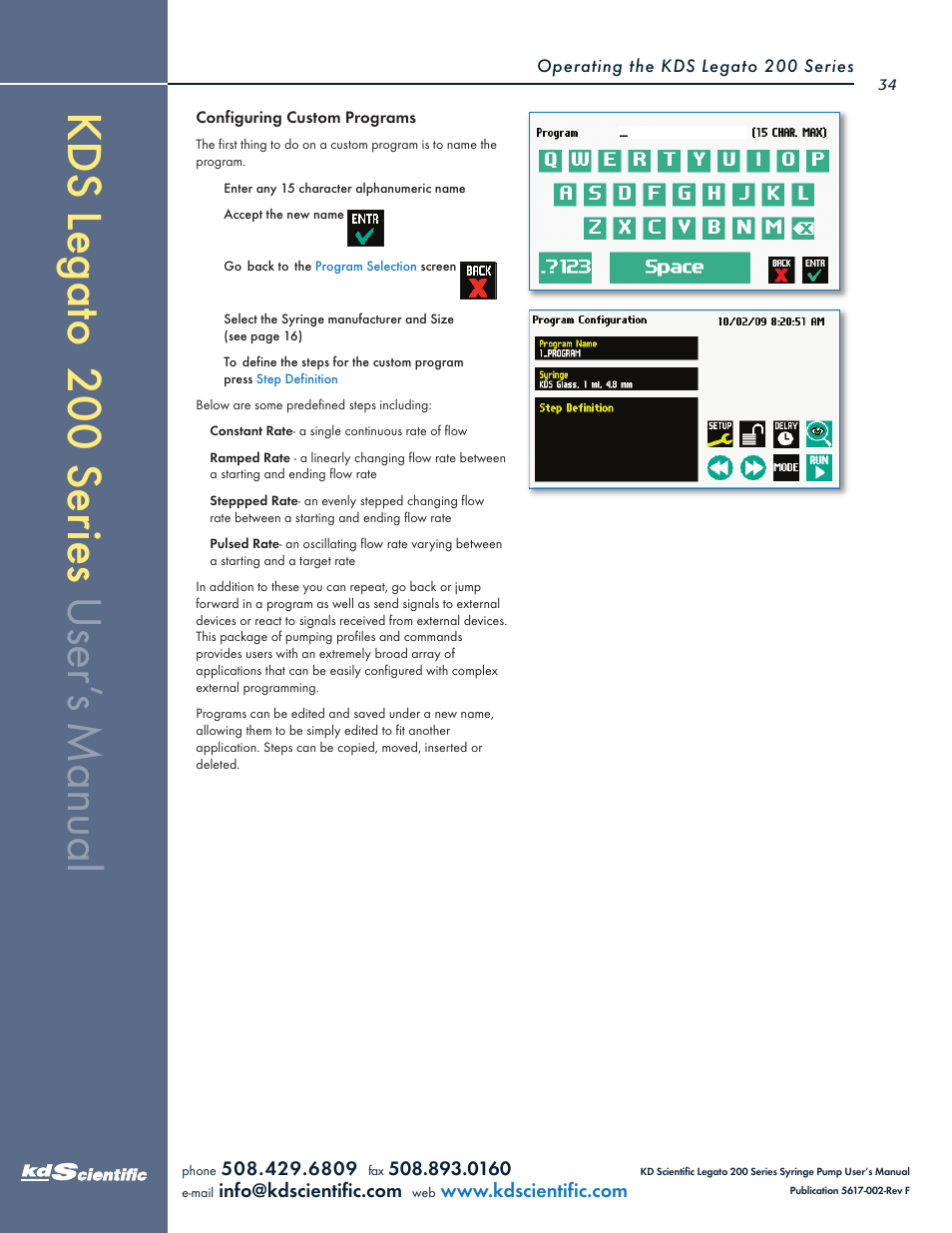 KD Scientific Legato 200 Series User Manual | Page 34 / 90