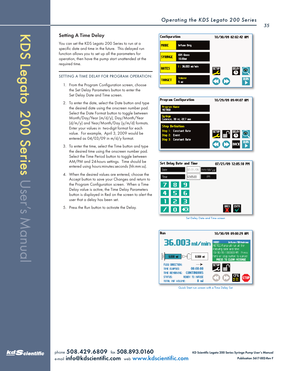 KD Scientific Legato 200 Series User Manual | Page 35 / 90