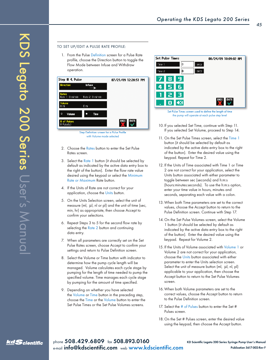 KD Scientific Legato 200 Series User Manual | Page 45 / 90