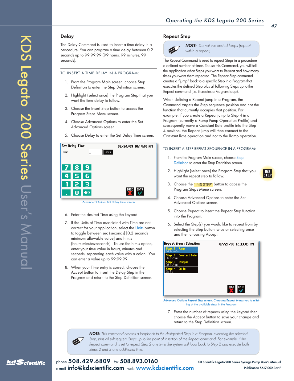 KD Scientific Legato 200 Series User Manual | Page 47 / 90