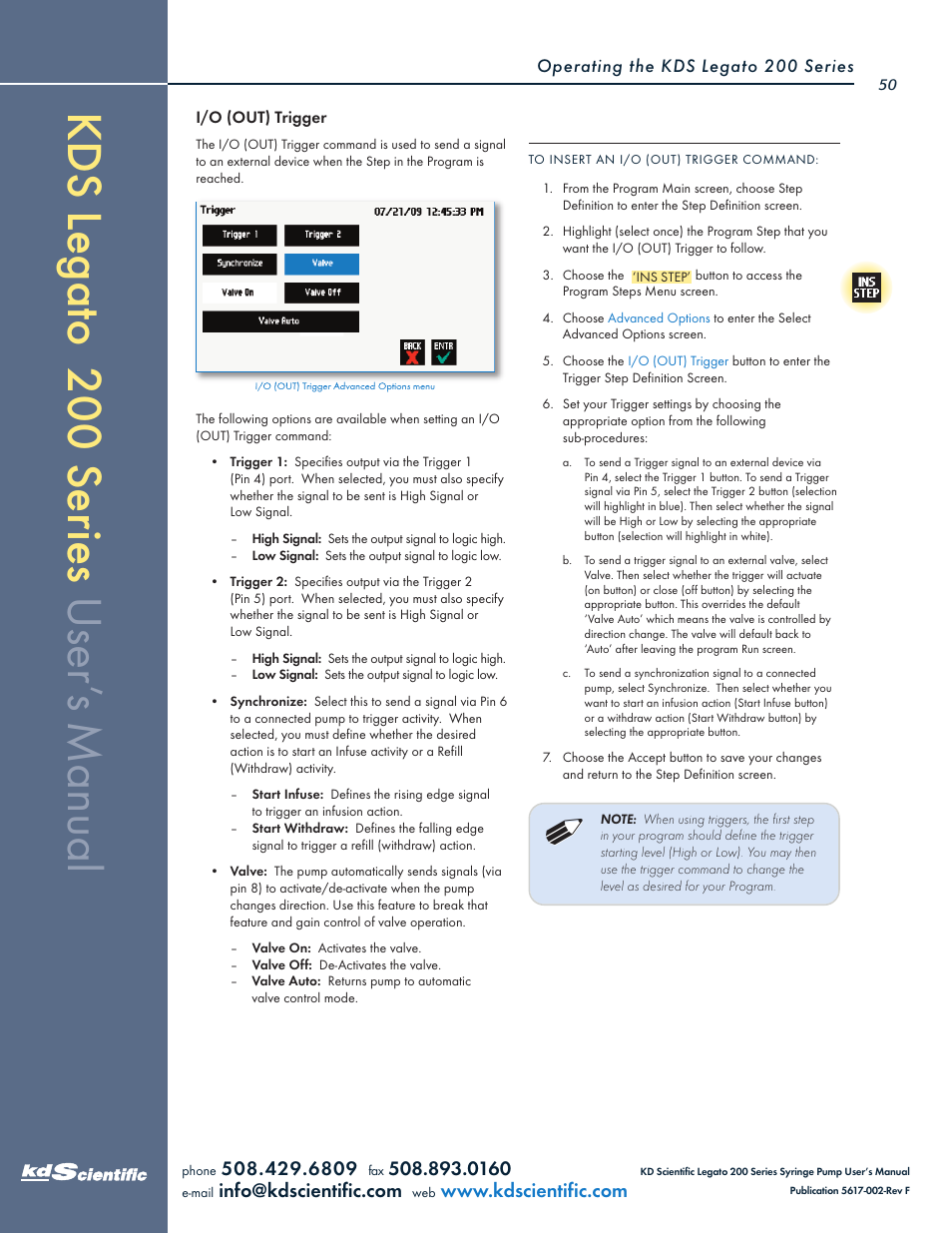 KD Scientific Legato 200 Series User Manual | Page 50 / 90