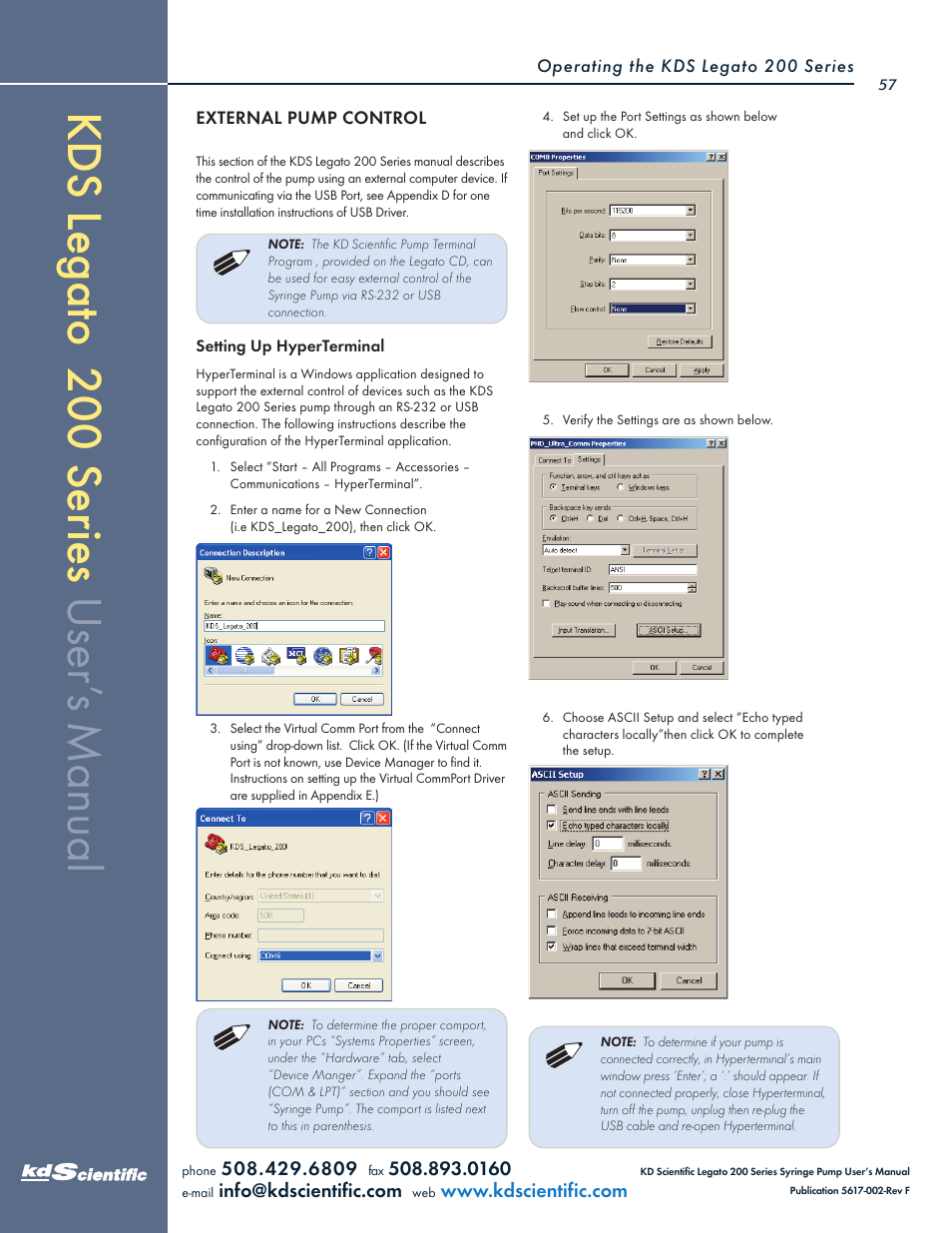 KD Scientific Legato 200 Series User Manual | Page 57 / 90