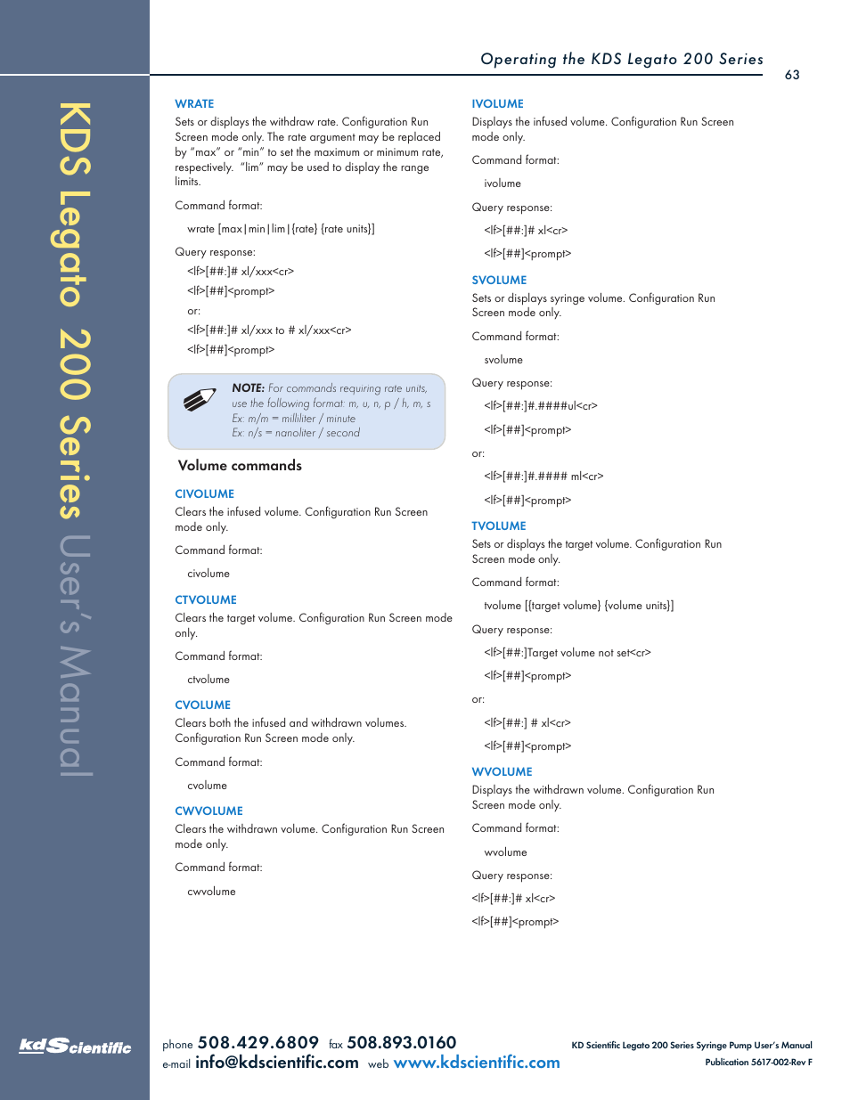 KD Scientific Legato 200 Series User Manual | Page 63 / 90