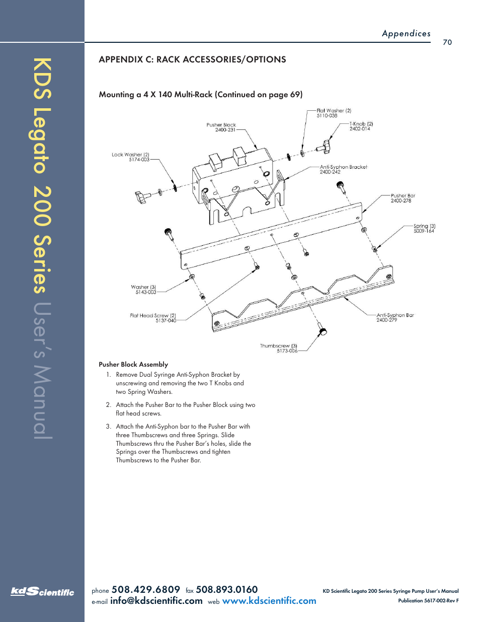 KD Scientific Legato 200 Series User Manual | Page 70 / 90