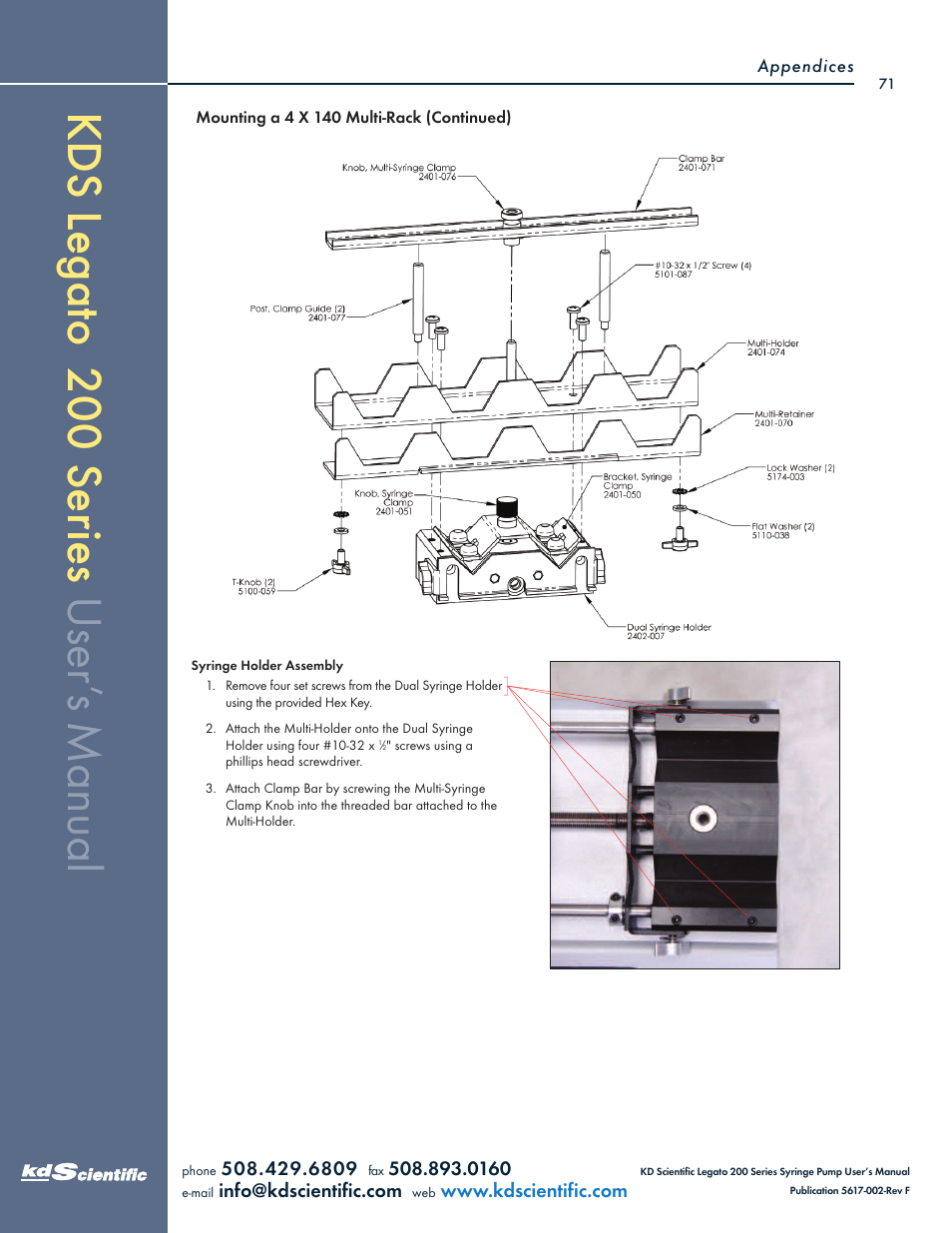 KD Scientific Legato 200 Series User Manual | Page 71 / 90