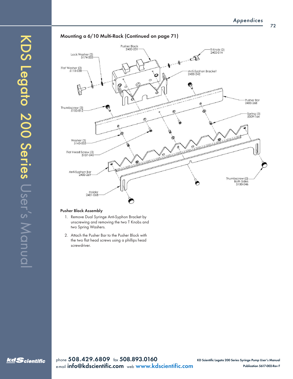 KD Scientific Legato 200 Series User Manual | Page 72 / 90