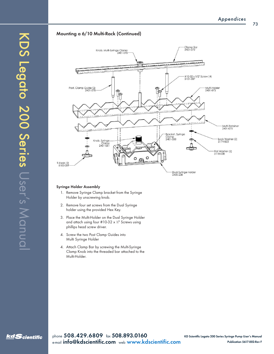 KD Scientific Legato 200 Series User Manual | Page 73 / 90