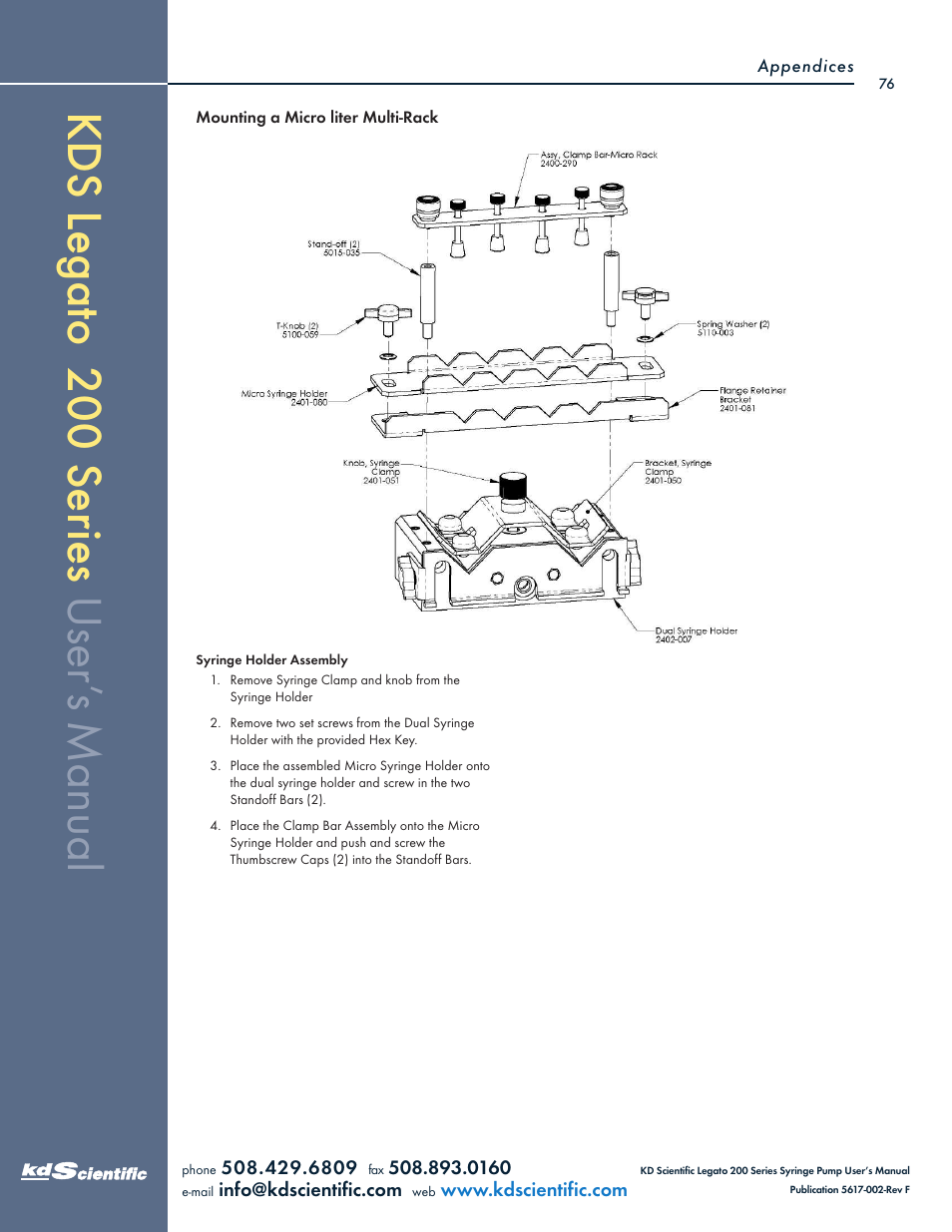 KD Scientific Legato 200 Series User Manual | Page 76 / 90