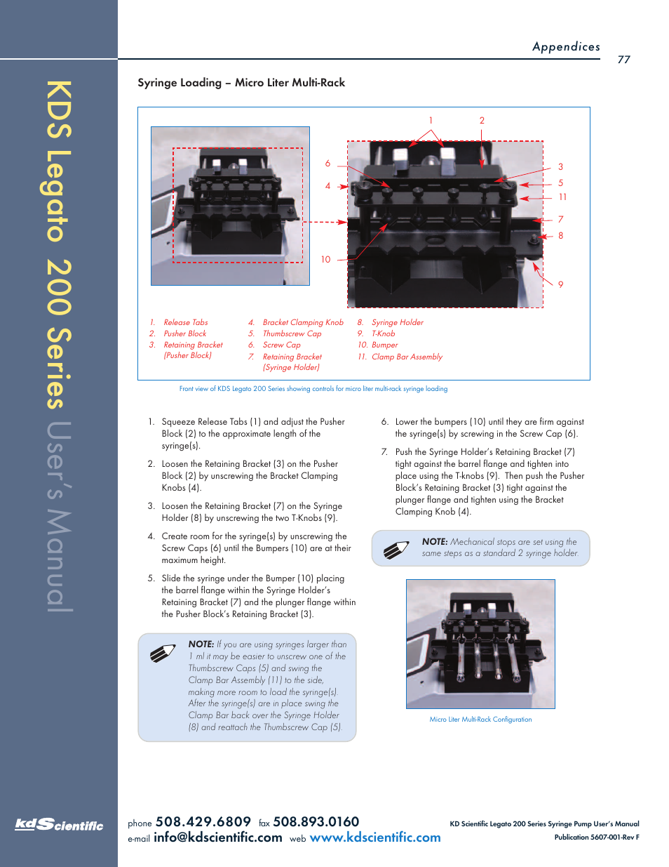 KD Scientific Legato 200 Series User Manual | Page 77 / 90