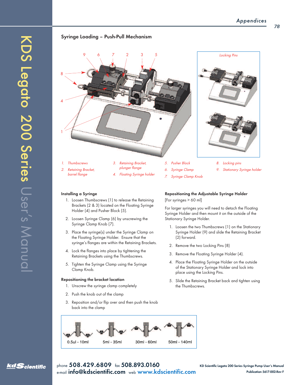 KD Scientific Legato 200 Series User Manual | Page 78 / 90