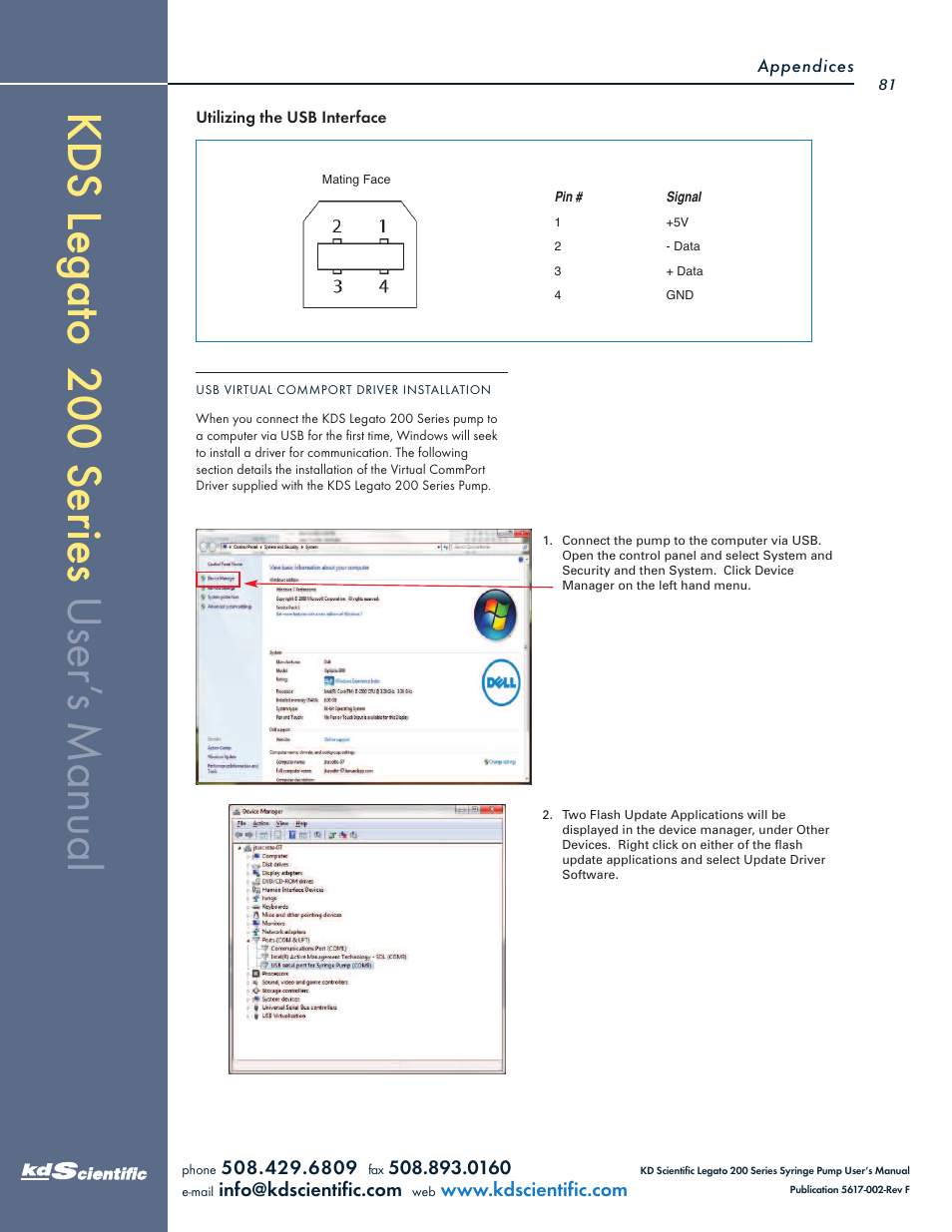 KD Scientific Legato 200 Series User Manual | Page 81 / 90