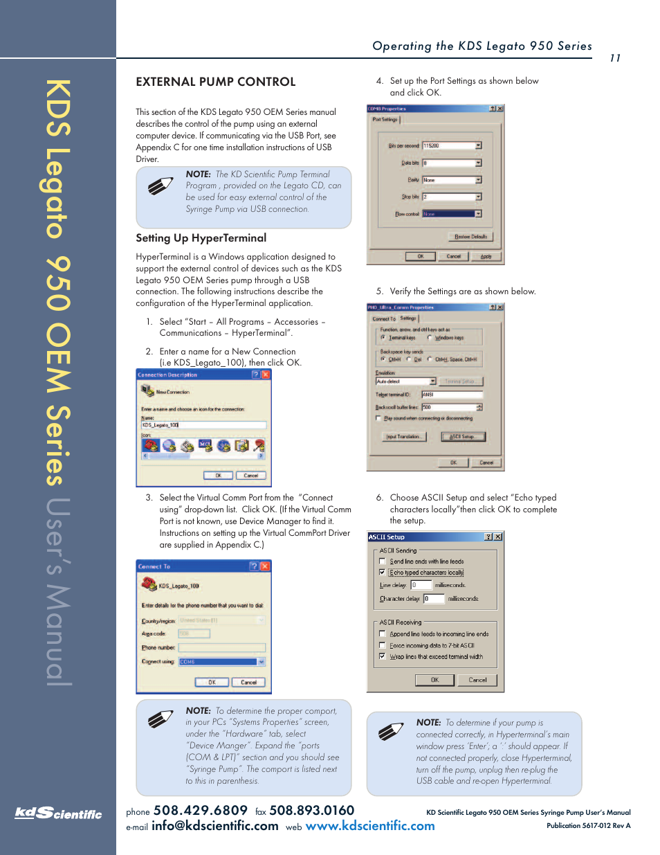 KD Scientific Legato OEM 950 User Manual | Page 11 / 30