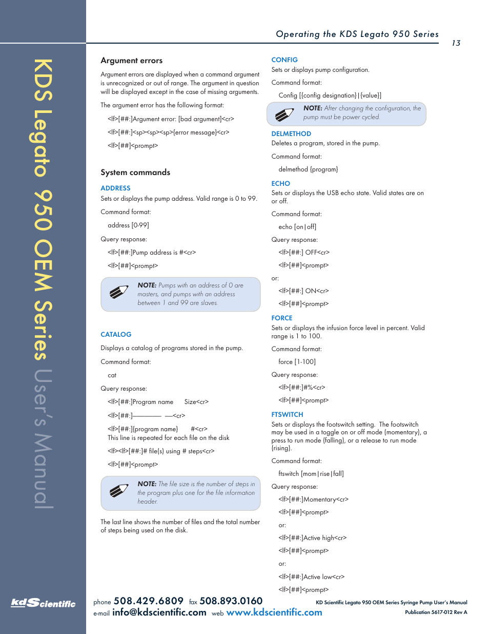 KD Scientific Legato OEM 950 User Manual | Page 13 / 30