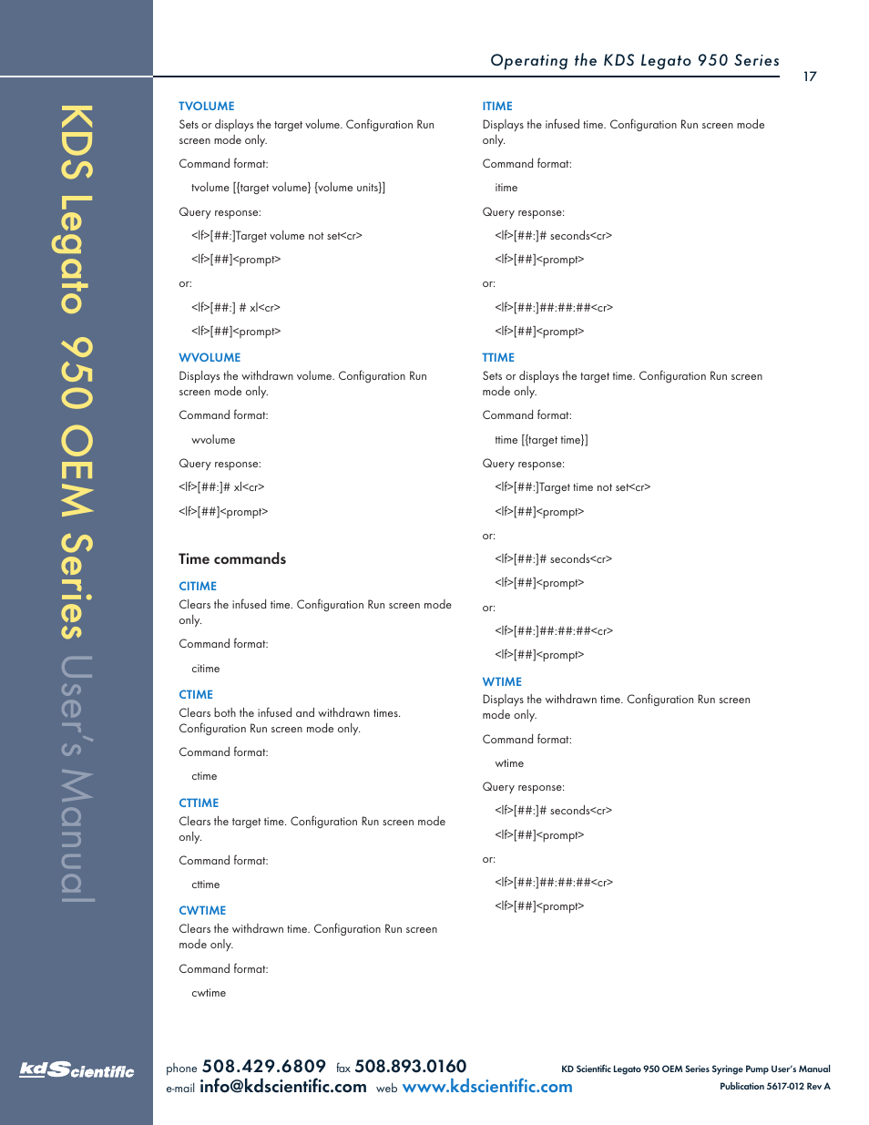 KD Scientific Legato OEM 950 User Manual | Page 17 / 30