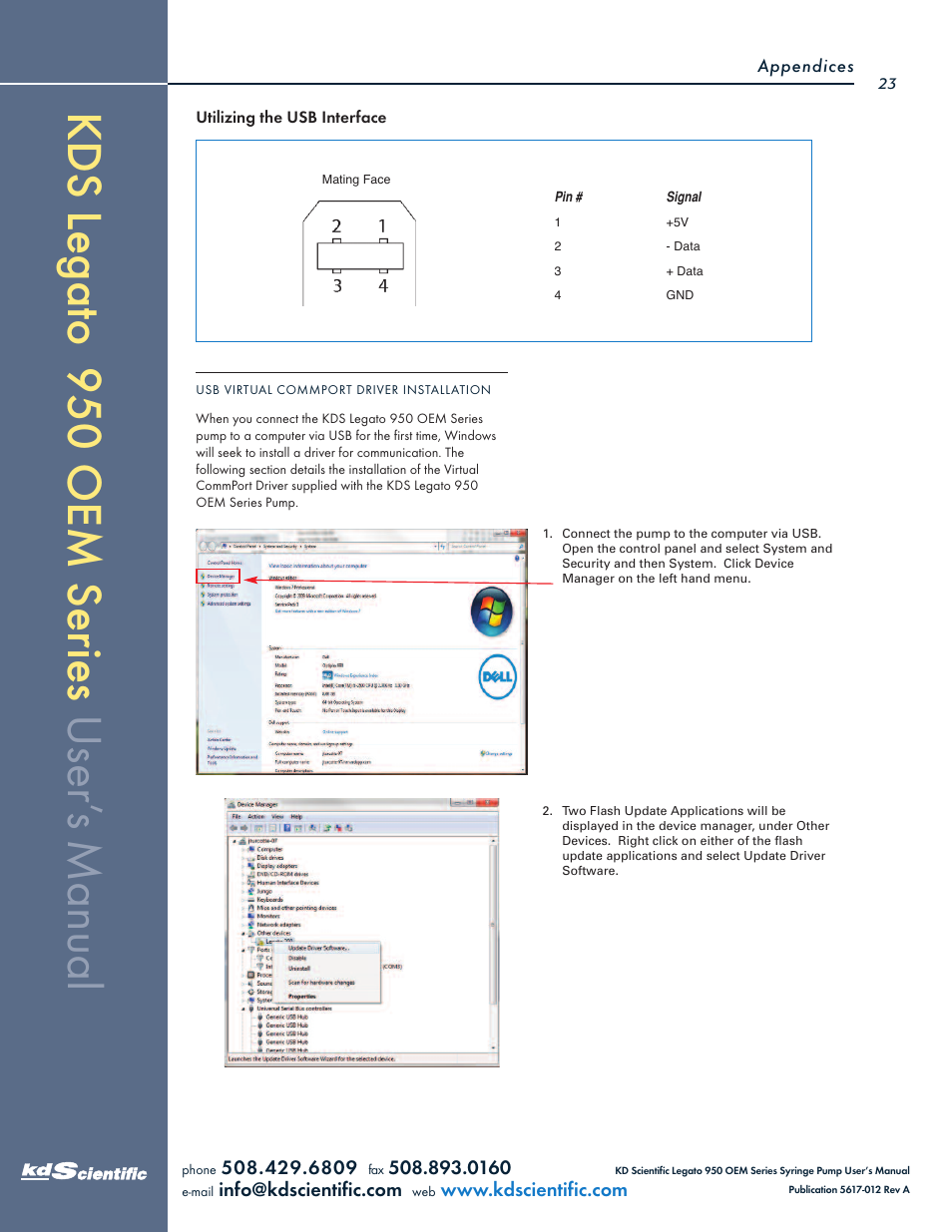 KD Scientific Legato OEM 950 User Manual | Page 23 / 30