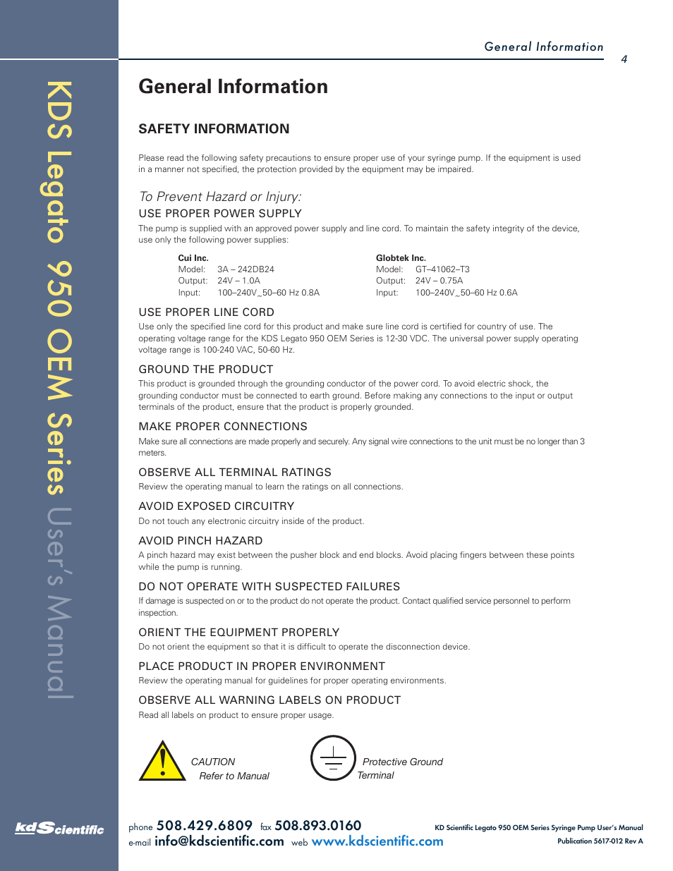 KD Scientific Legato OEM 950 User Manual | Page 4 / 30