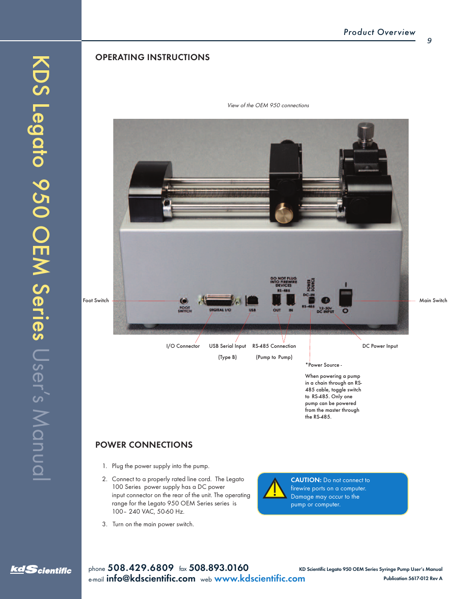 KD Scientific Legato OEM 950 User Manual | Page 9 / 30