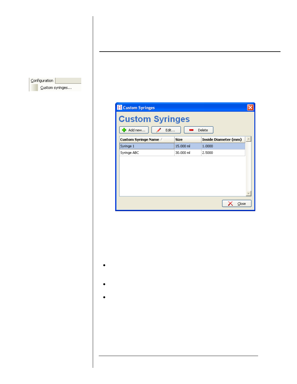 Defining custom syringe models | KD Scientific Adagio Control Software for Legato Series Manual User Manual | Page 17 / 49