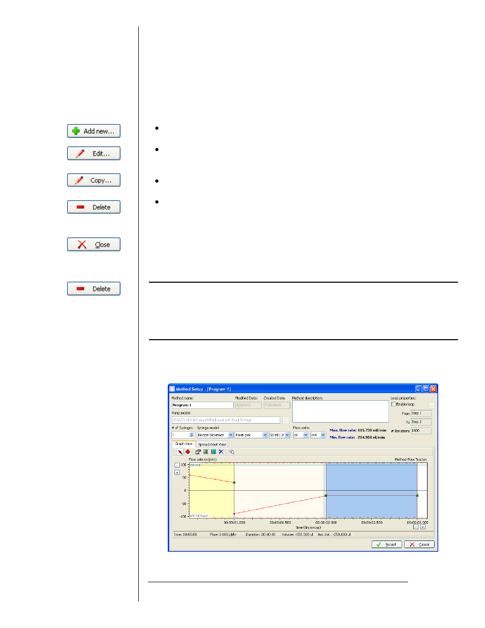 Removing methods, Method setup tool | KD Scientific Adagio Control Software for Legato Series Manual User Manual | Page 20 / 49