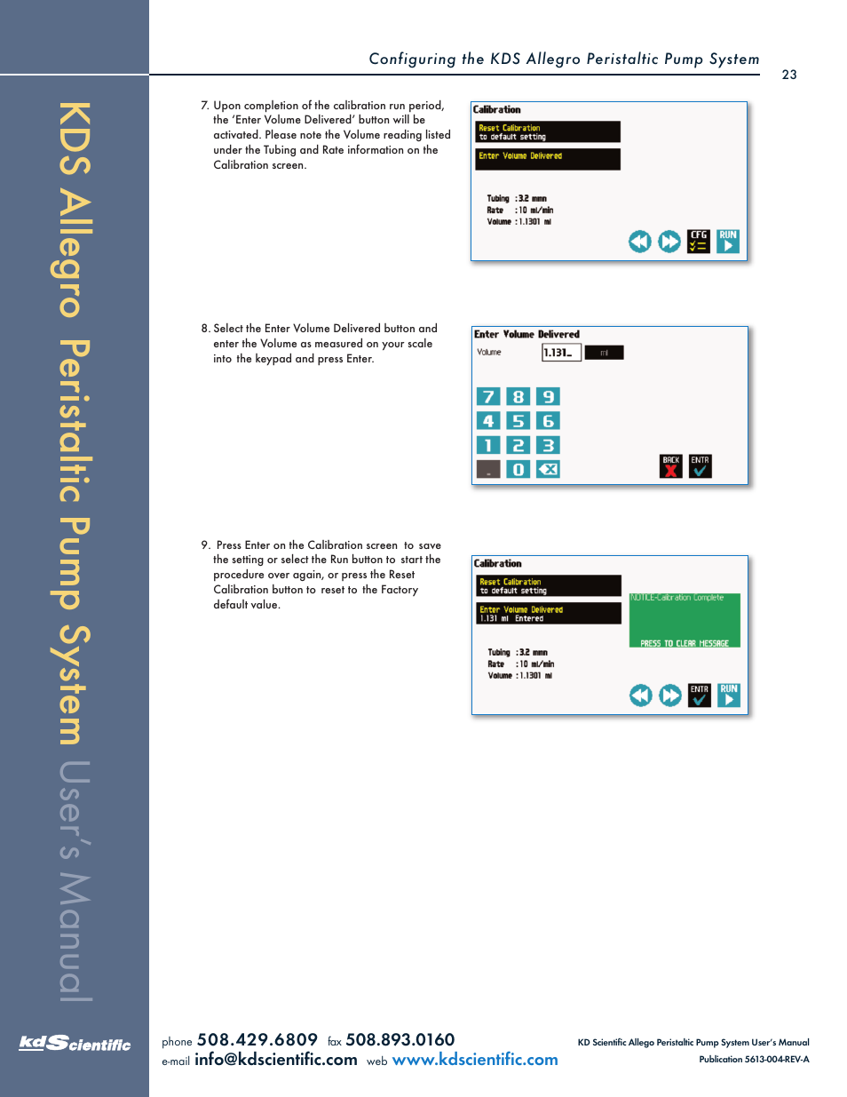 KD Scientific Allegro Peristaltic Pump Series User Manual | Page 23 / 75