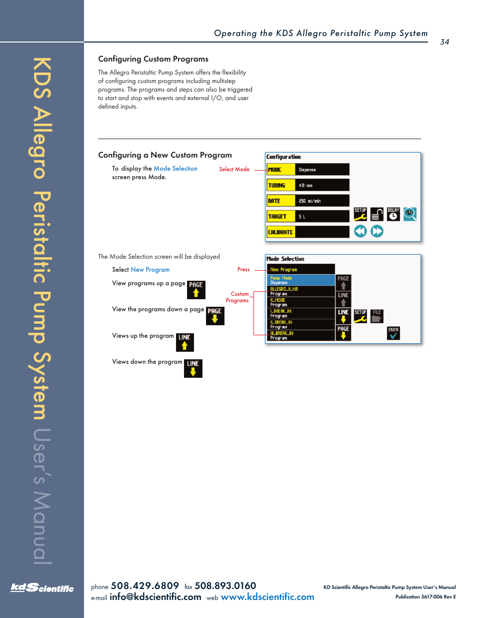 KD Scientific Allegro Peristaltic Pump Series User Manual | Page 34 / 75