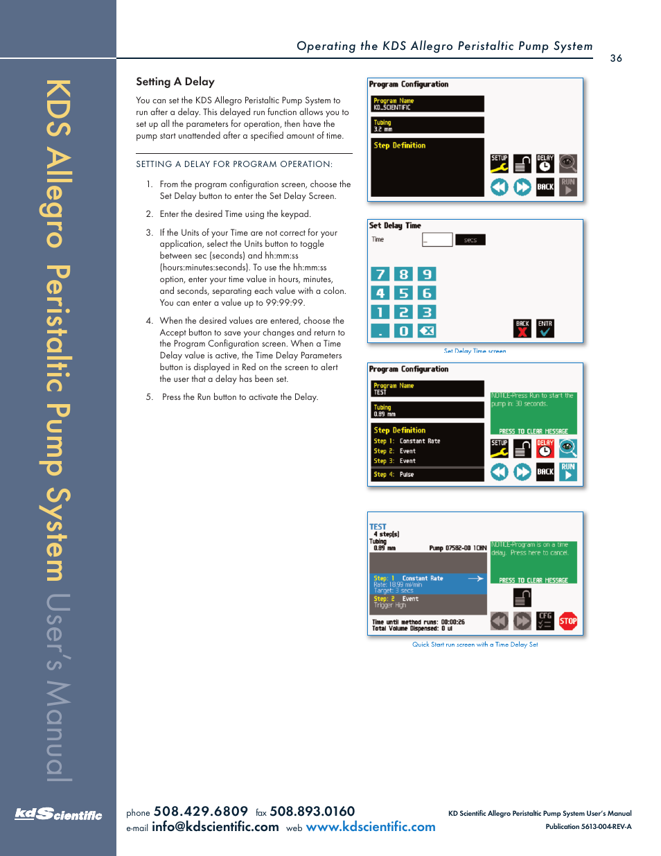 KD Scientific Allegro Peristaltic Pump Series User Manual | Page 36 / 75