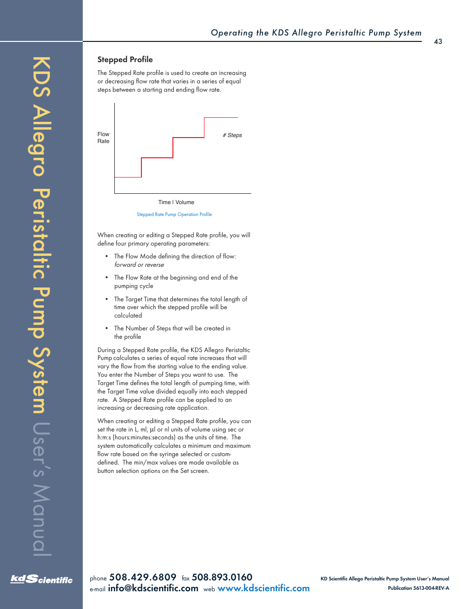 KD Scientific Allegro Peristaltic Pump Series User Manual | Page 43 / 75