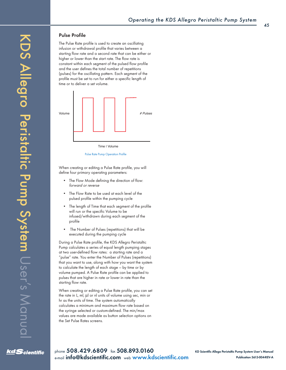 KD Scientific Allegro Peristaltic Pump Series User Manual | Page 45 / 75