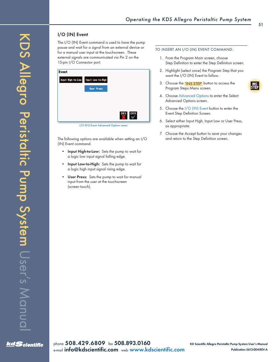 KD Scientific Allegro Peristaltic Pump Series User Manual | Page 51 / 75