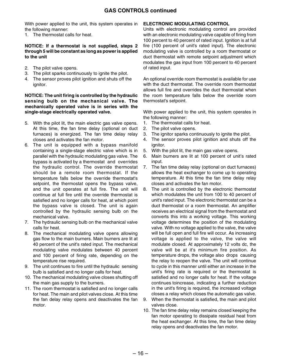 Kees IFG (INDIRECT FIRED GAS) MAKE-UP AIR UNITS - Duct Furnace Installation & Maintenance Manual User Manual | Page 16 / 28