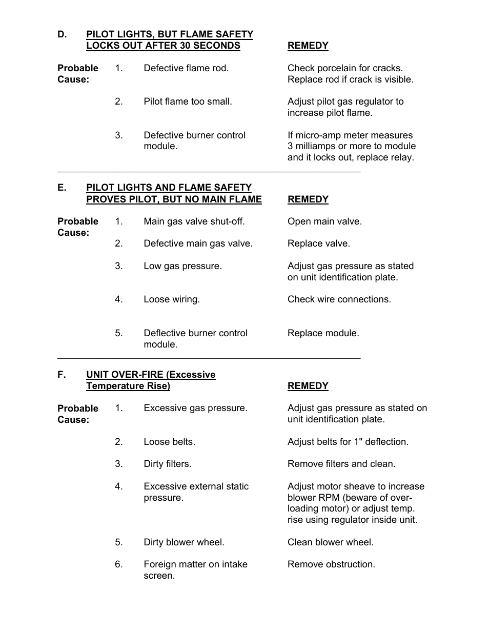 Kees DFG (DIRECT FIRED GAS) MAKE-UP AIR UNITS User Manual | Page 12 / 16