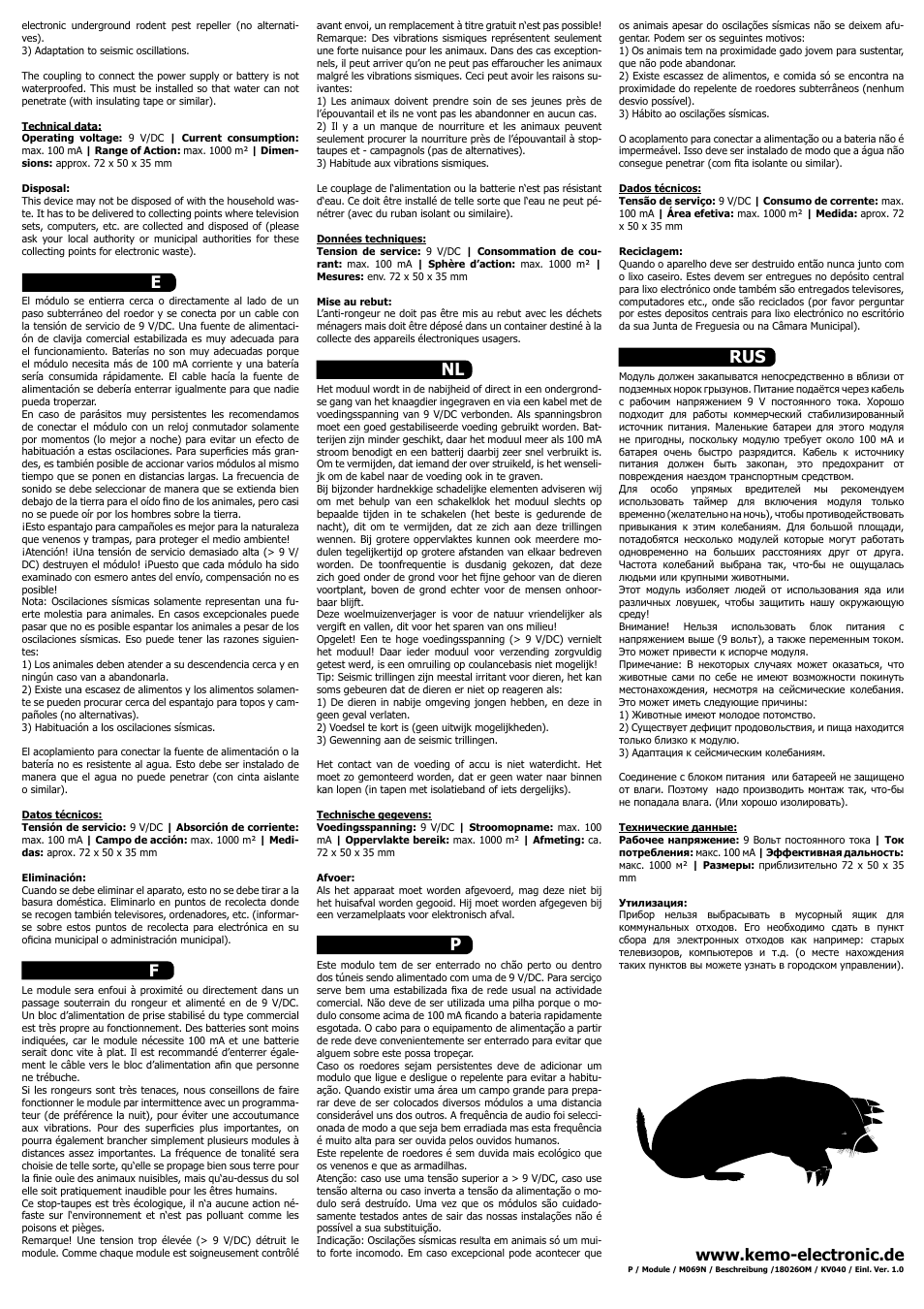 Ef nl p rus | Kemo Electronic M069N User Manual | Page 2 / 2