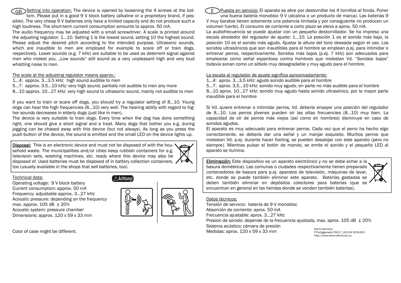 Kemo Electronic FG017 User Manual | Page 2 / 4