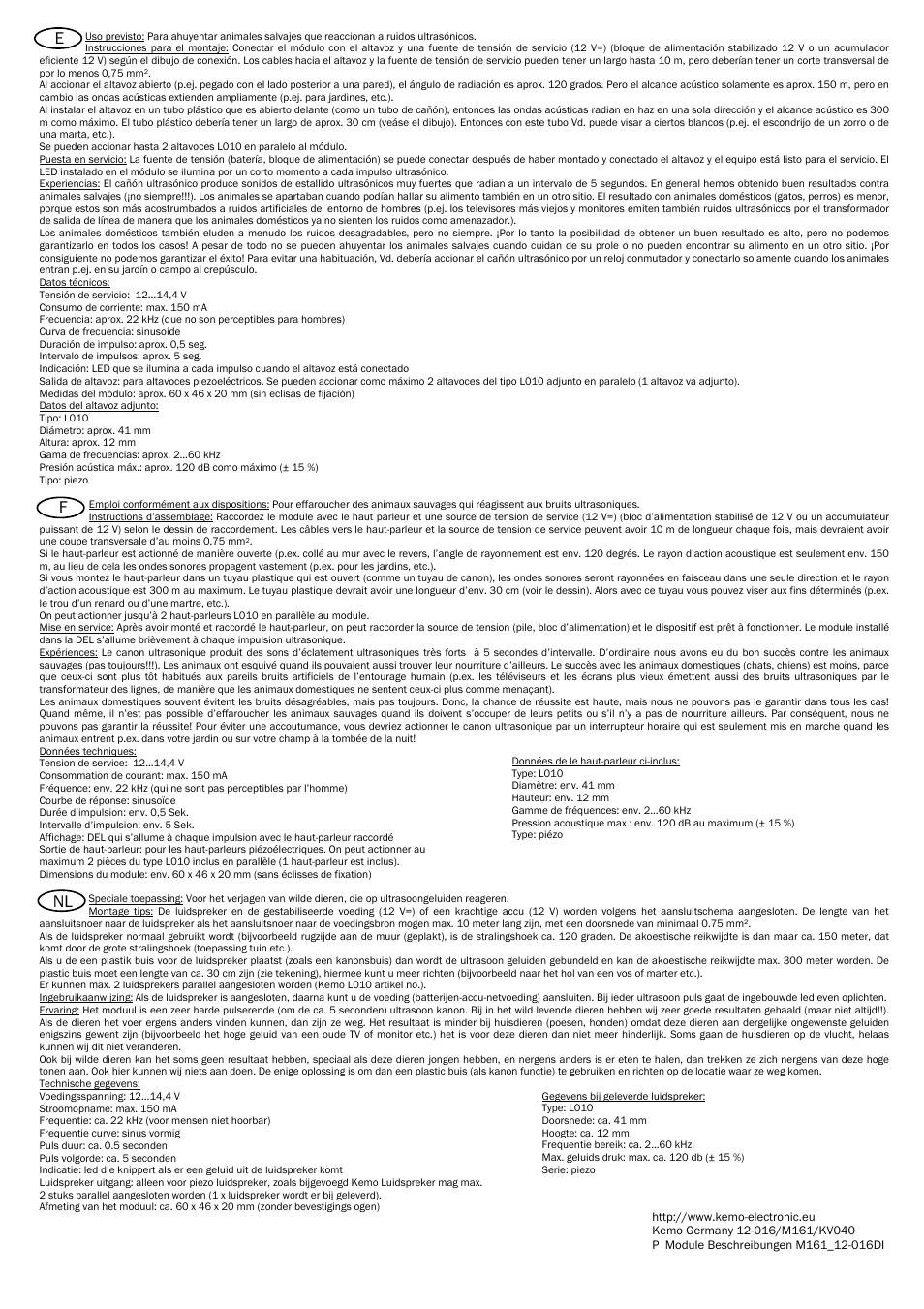 Kemo Electronic M161 User Manual | Page 3 / 4